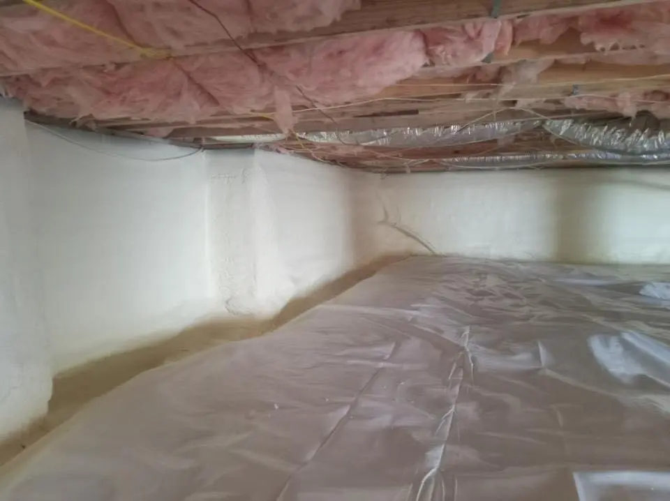 Crawl space encapsulation with closed-cell spray foam for Roof Maintenance in North Madison